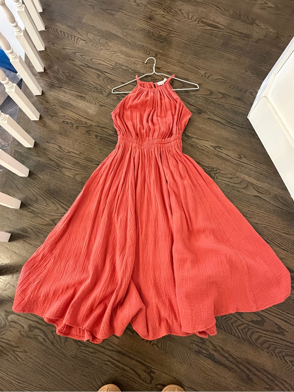 Bella Dahl Coral Halter Maxi Dress